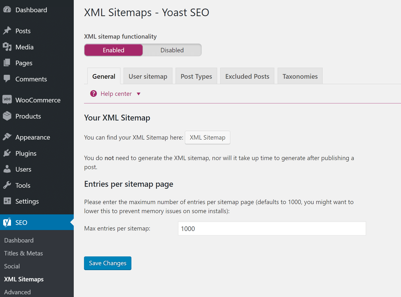 wordpress xml sitemap file