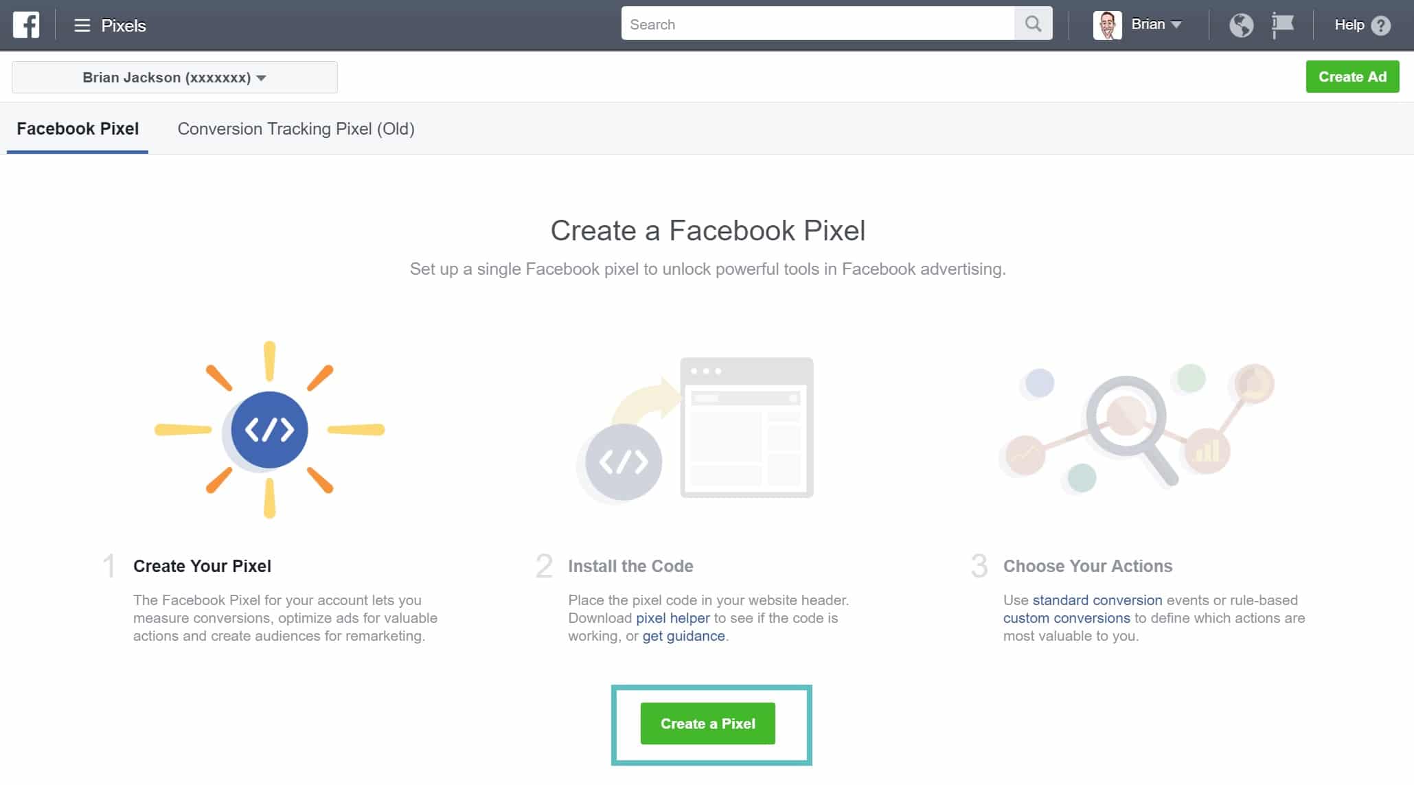 create facebook pixel