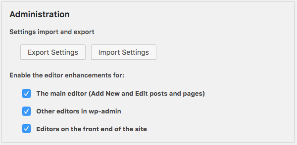From the editor settings page we can add, remove and arrange buttons on TynyMCE toolbar