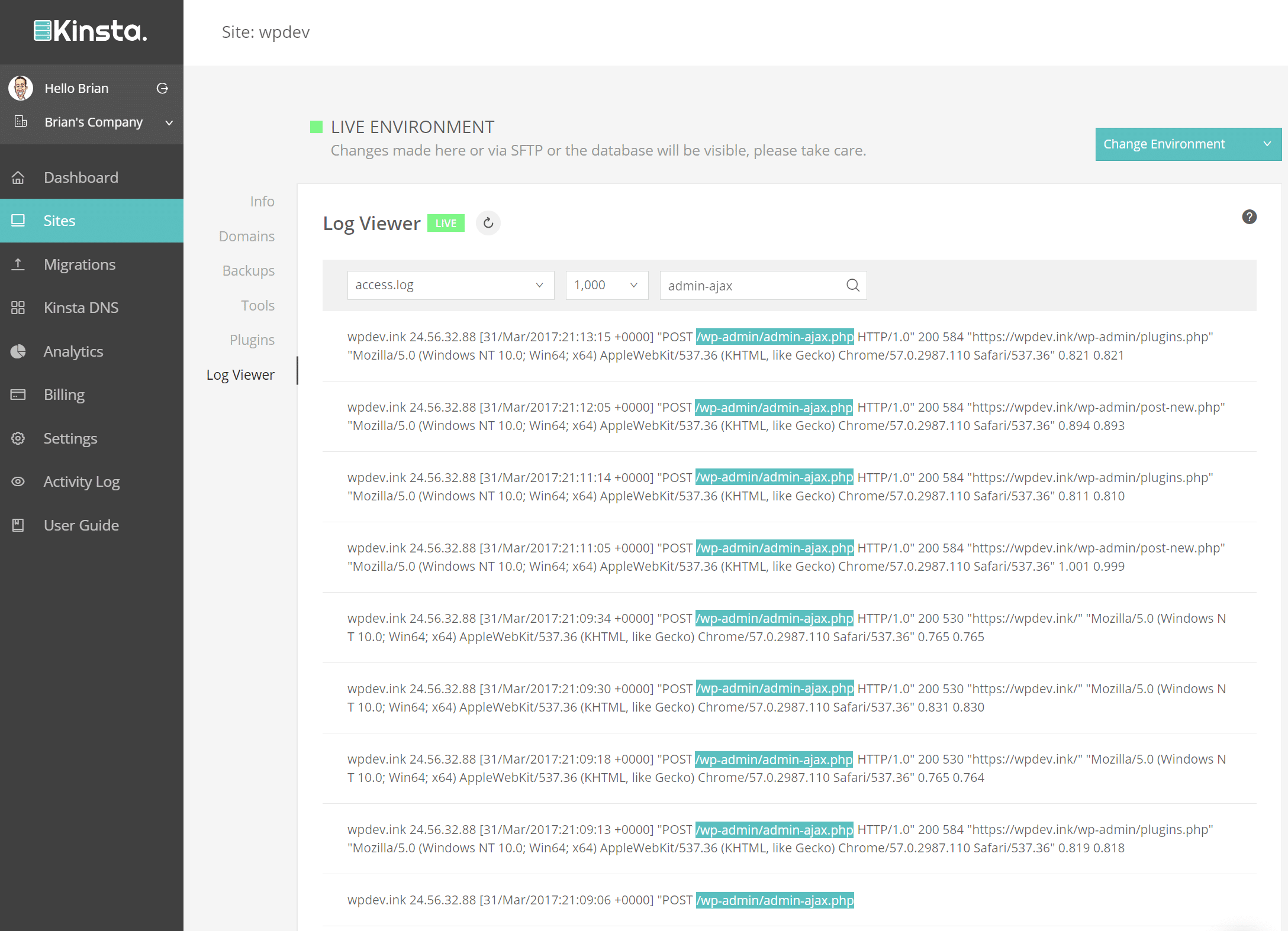 post admin-ajax.php requests