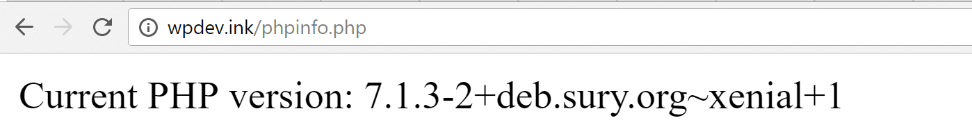 ブラウザでPHPのバージョンを確認