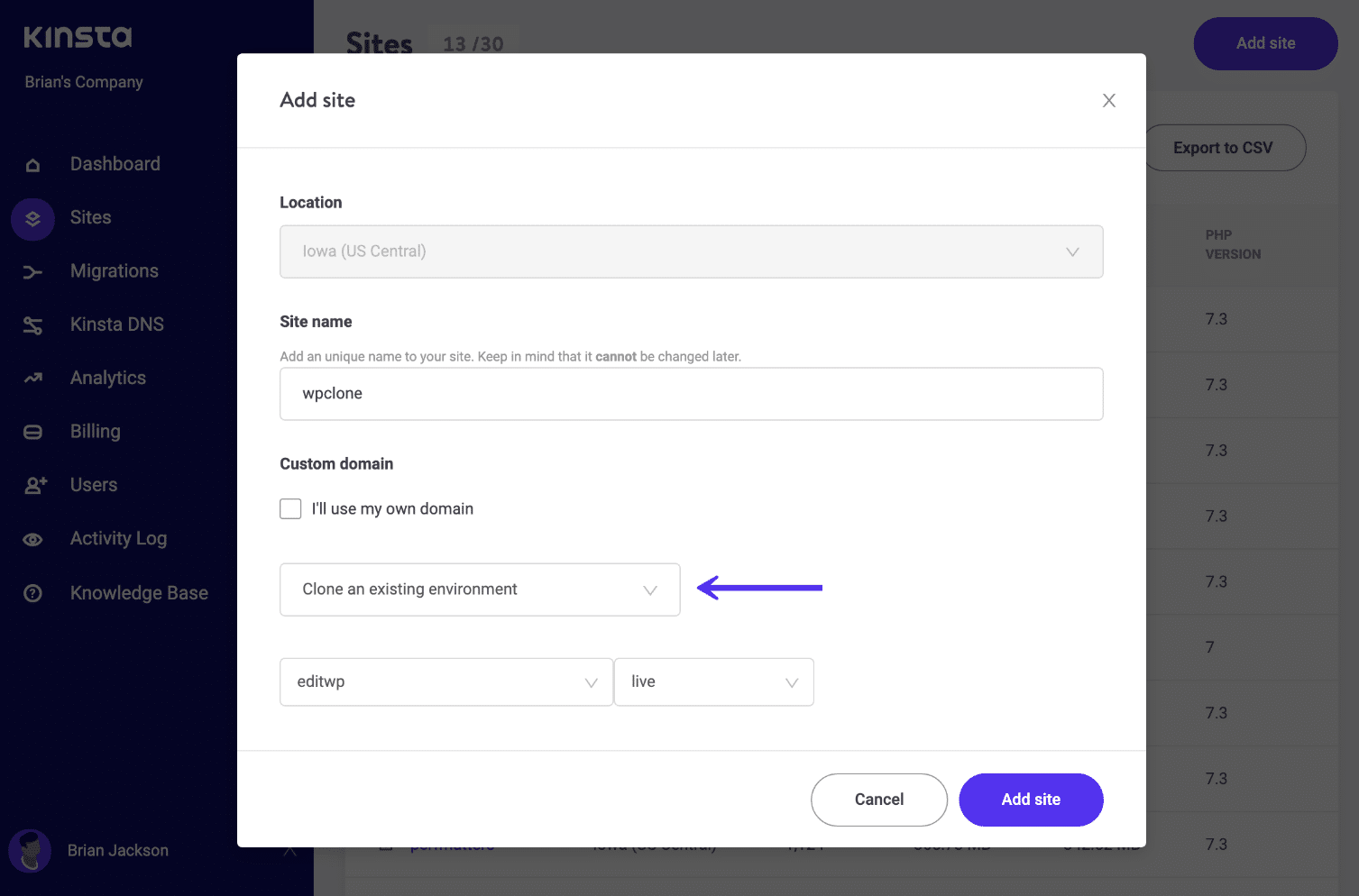 Clone WordPress Environment