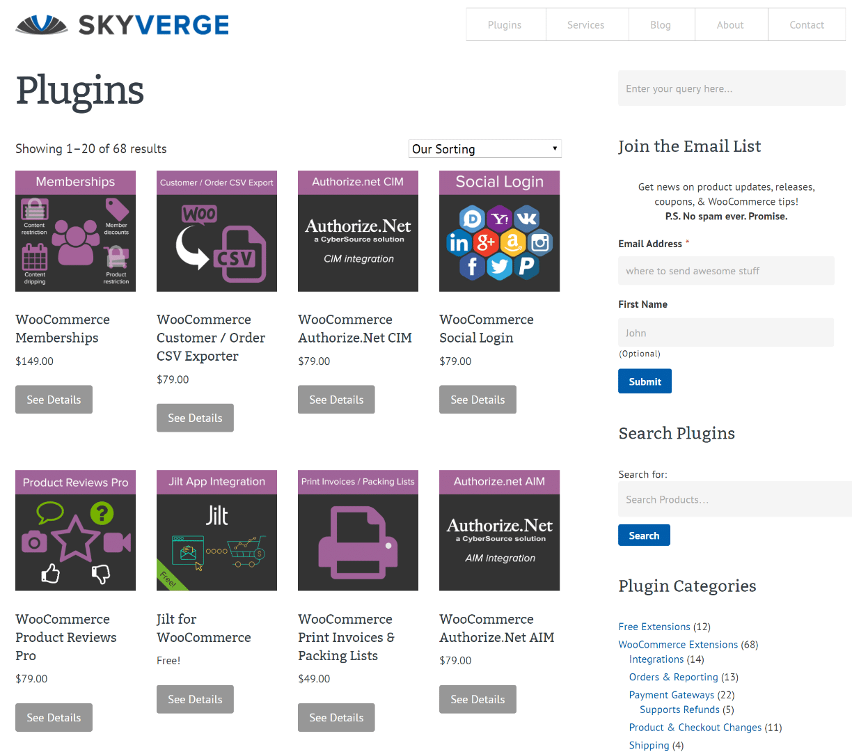 skyverge ecommerce plugins