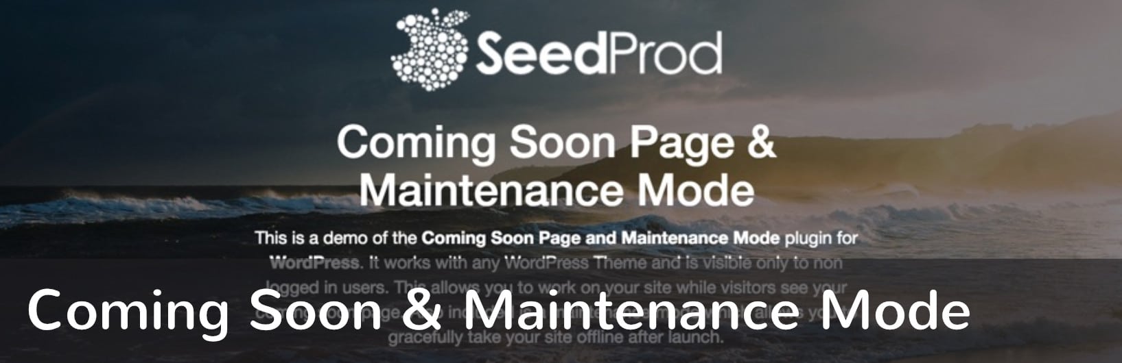 Coming Soon Page and Maintenance Mode