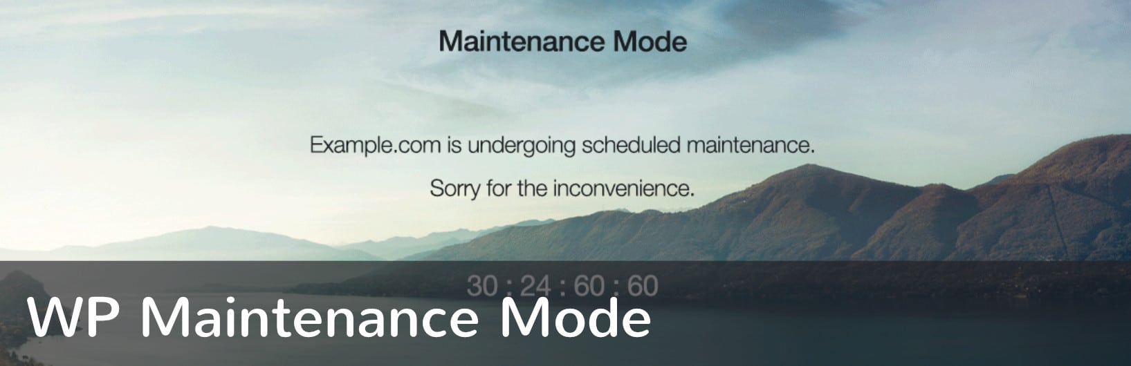 WP Maintenance Mode WordPress plugin