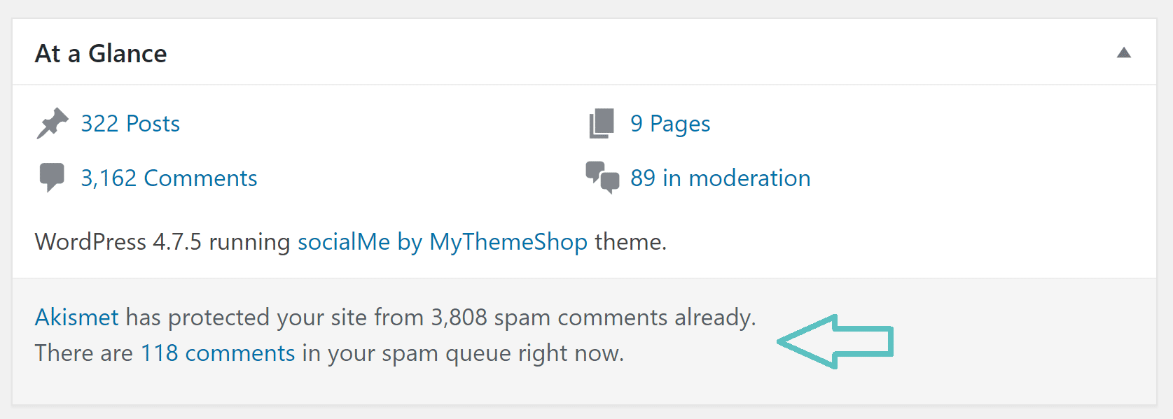 akismet spam comments