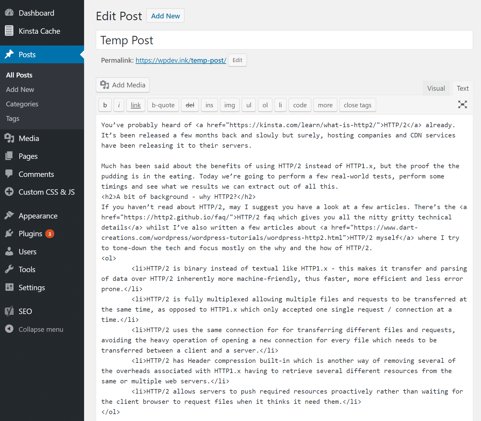 clean formatting text view
