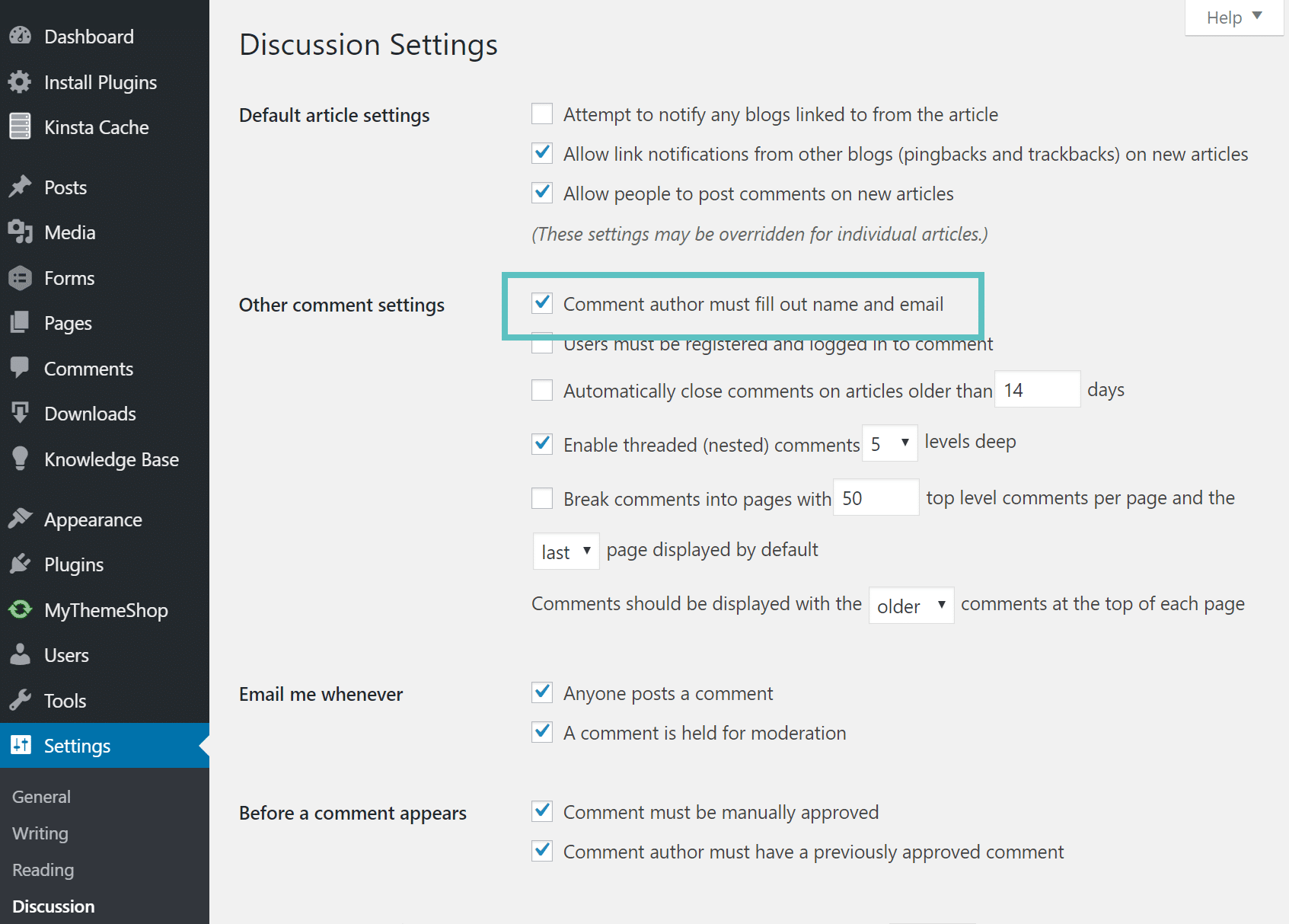 disable anonymous comments wordpress