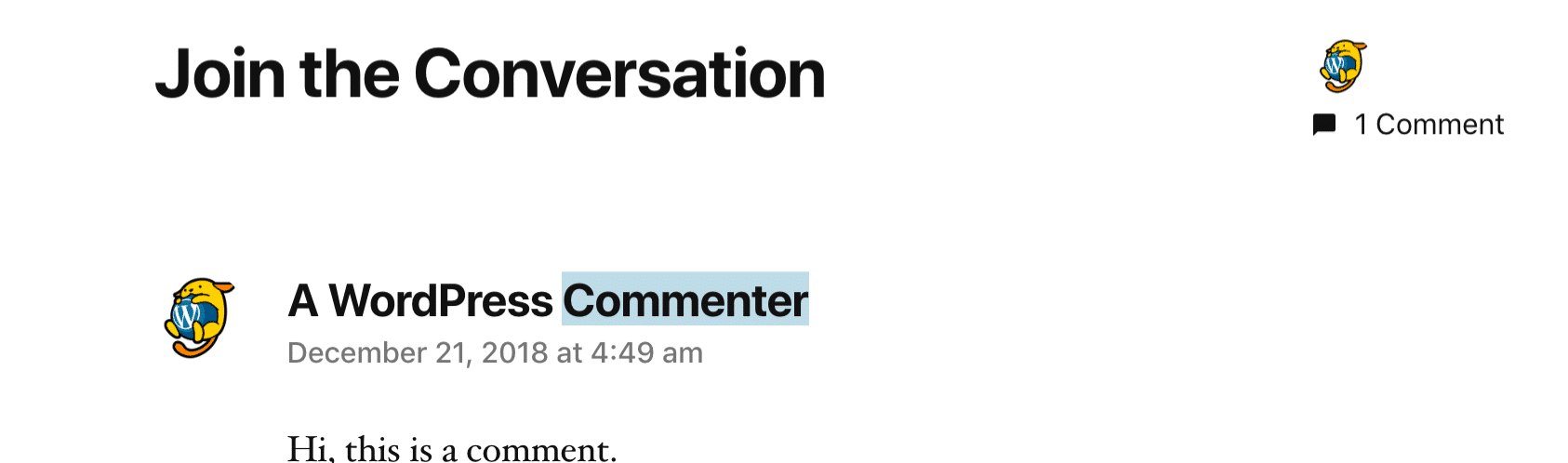 No comment author link