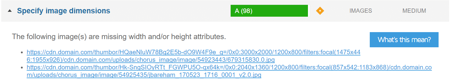 「Specify image dimensions」