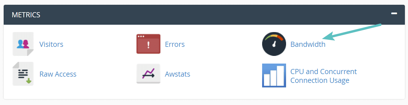 find cpanel bandwidth