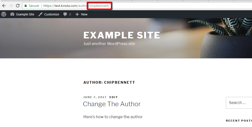 Author slug