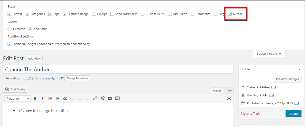 How to Change Author in WordPress