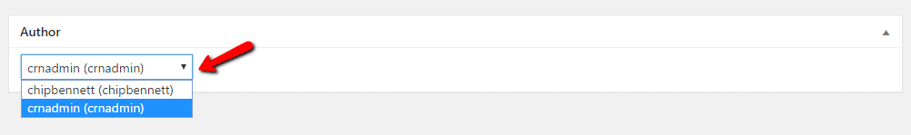 WordPress author dropdown