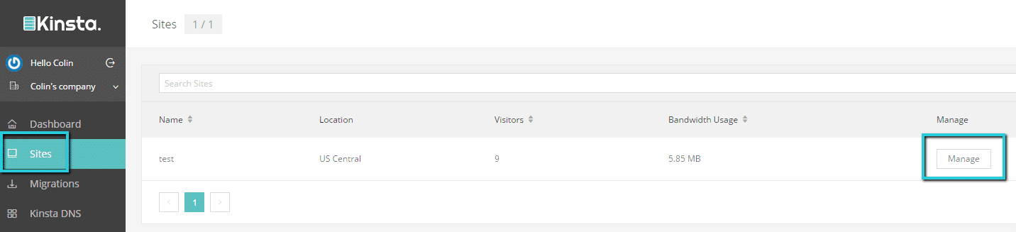 Manage WordPress site