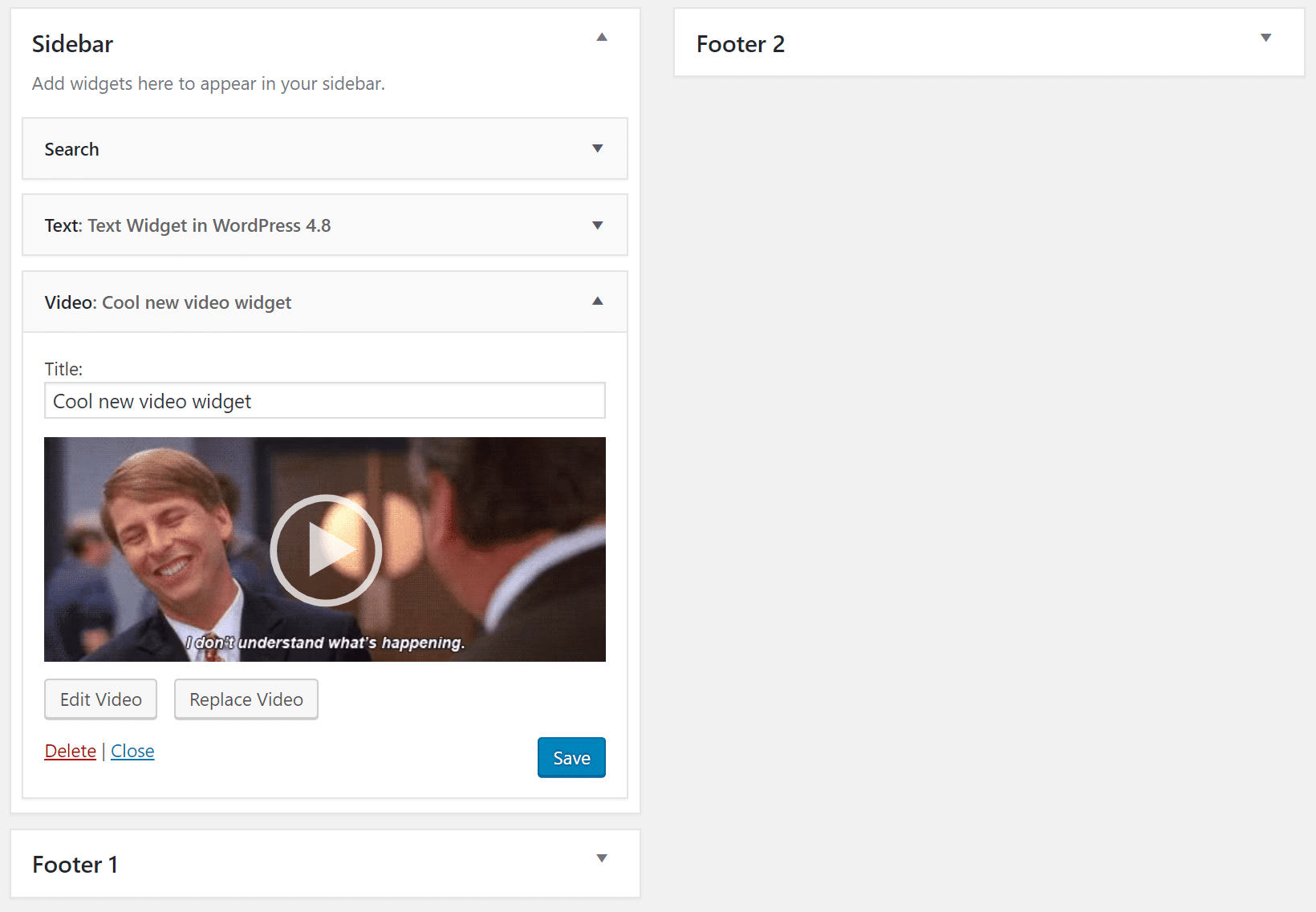 wordpress 4.8 video widget