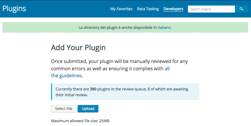 Add your plugin