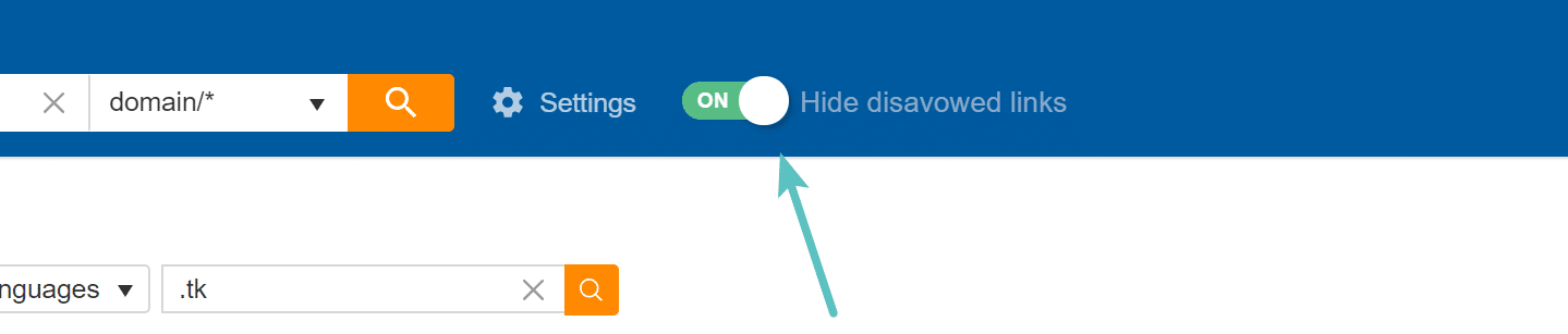 Hide disavowed links in Ahrefs