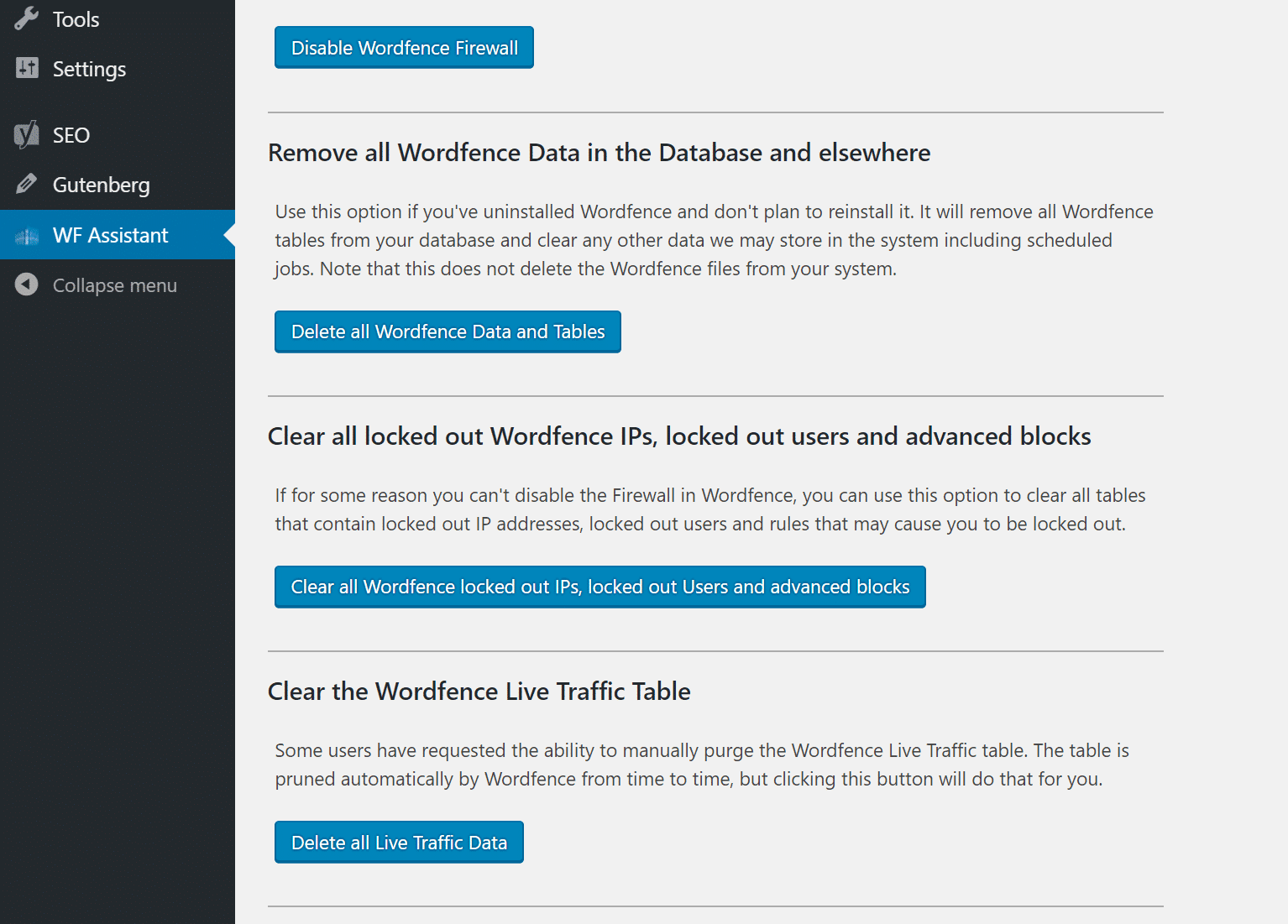 WordFenceを完全に削除する