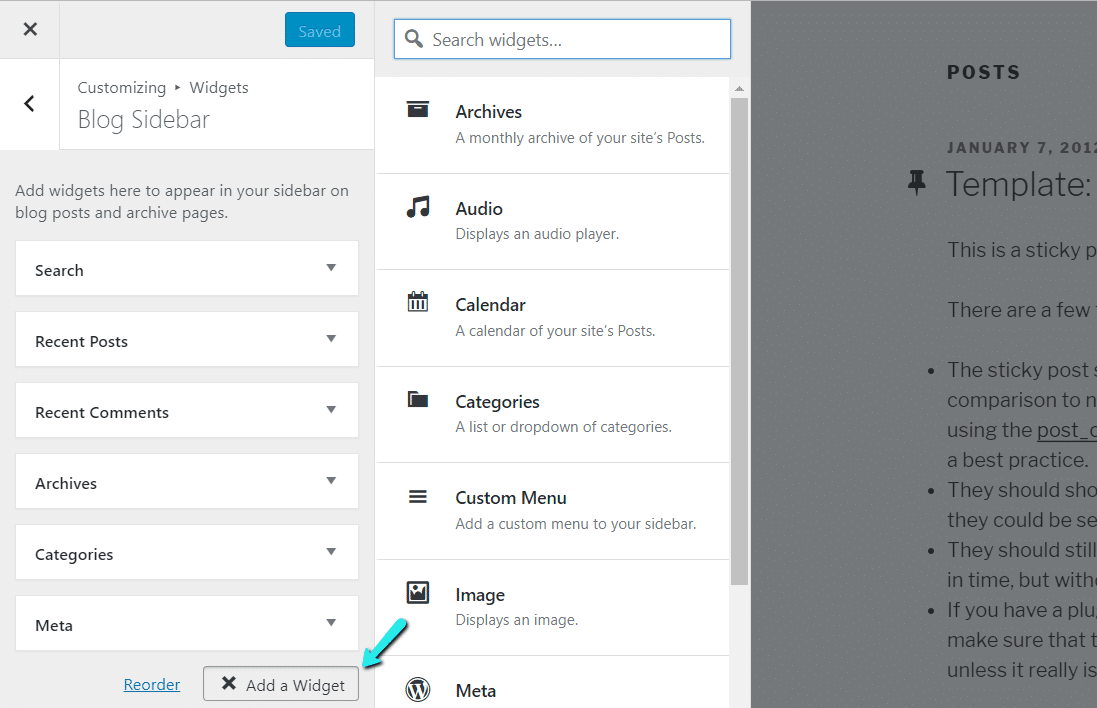 How to add widgets