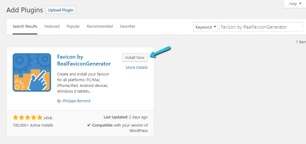 How to install RealFaviconGenerator plugin