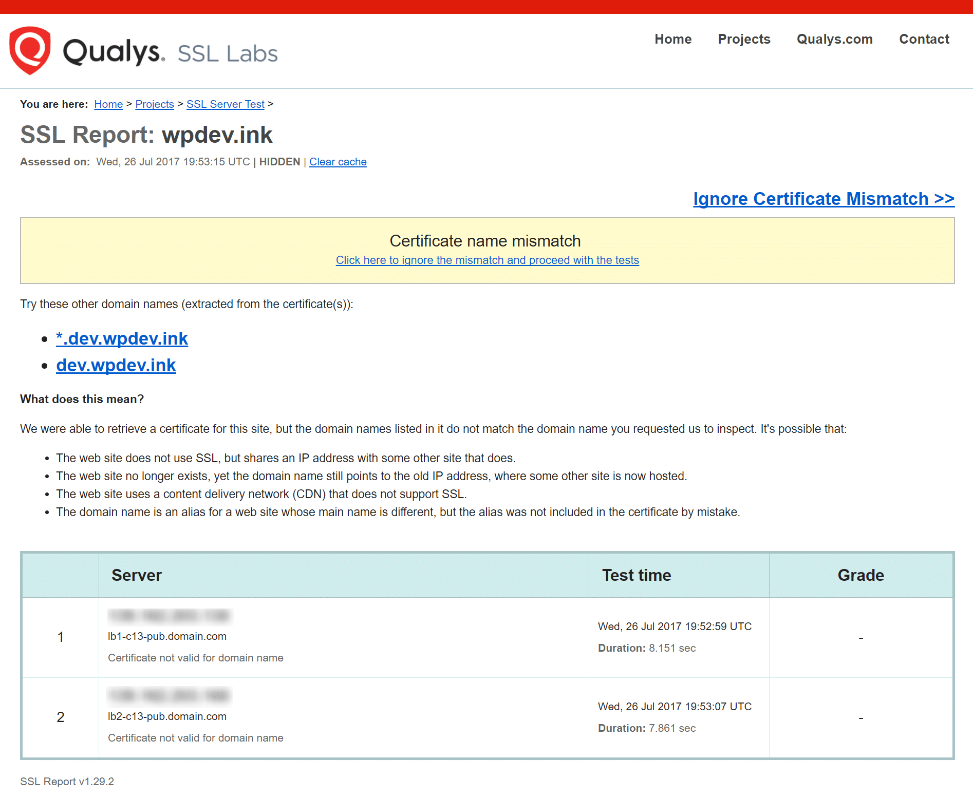 How to Fix ERR SSL VERSION OR CIPHER MISMATCH