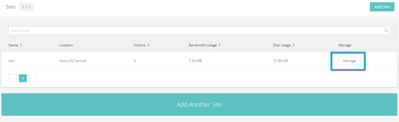 Finding your Kinsta site dashboard