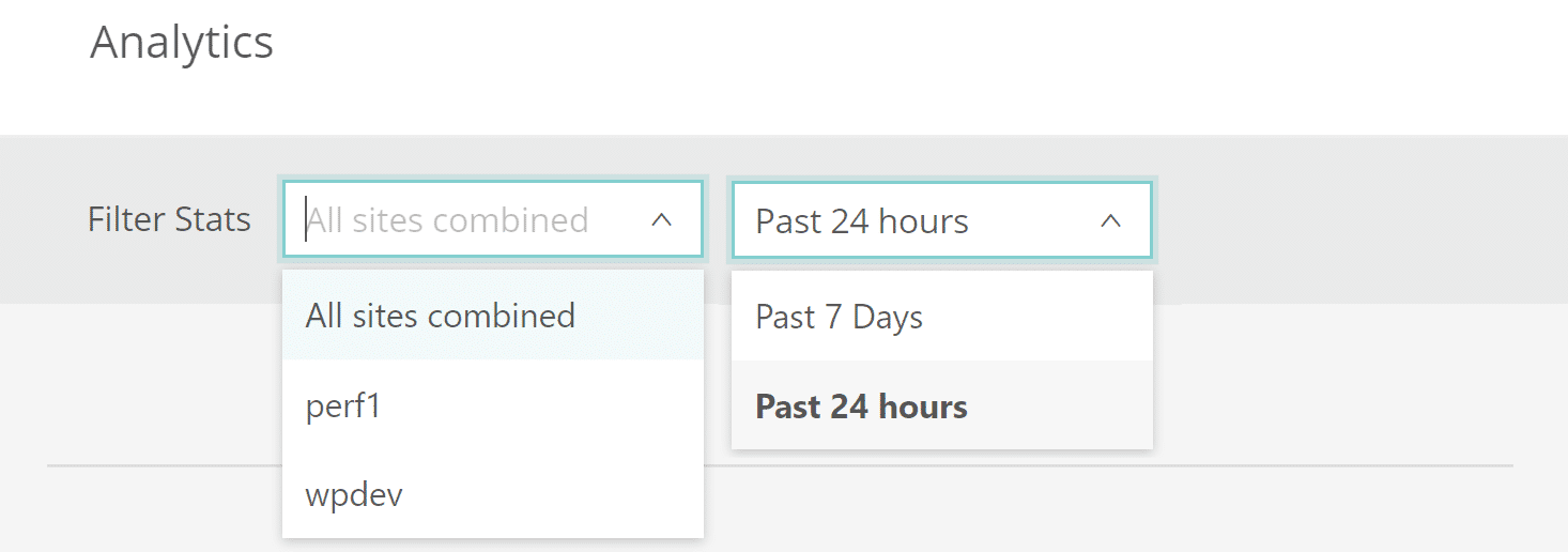 Filter analytics