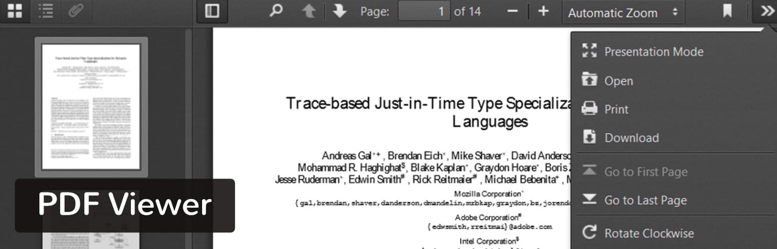 PDF Viewer plugin