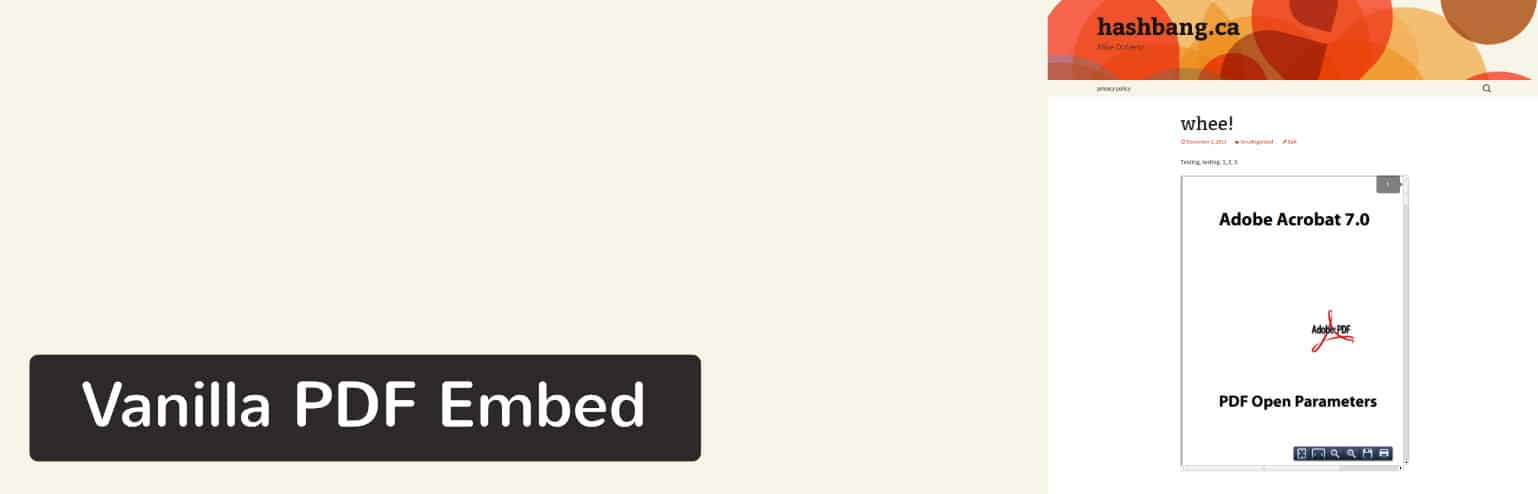 Vanilla PDF Embed plugin