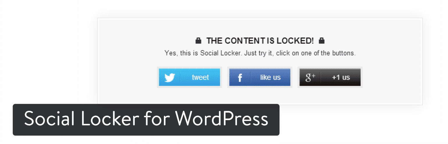 Plugin WordPress Social Locker