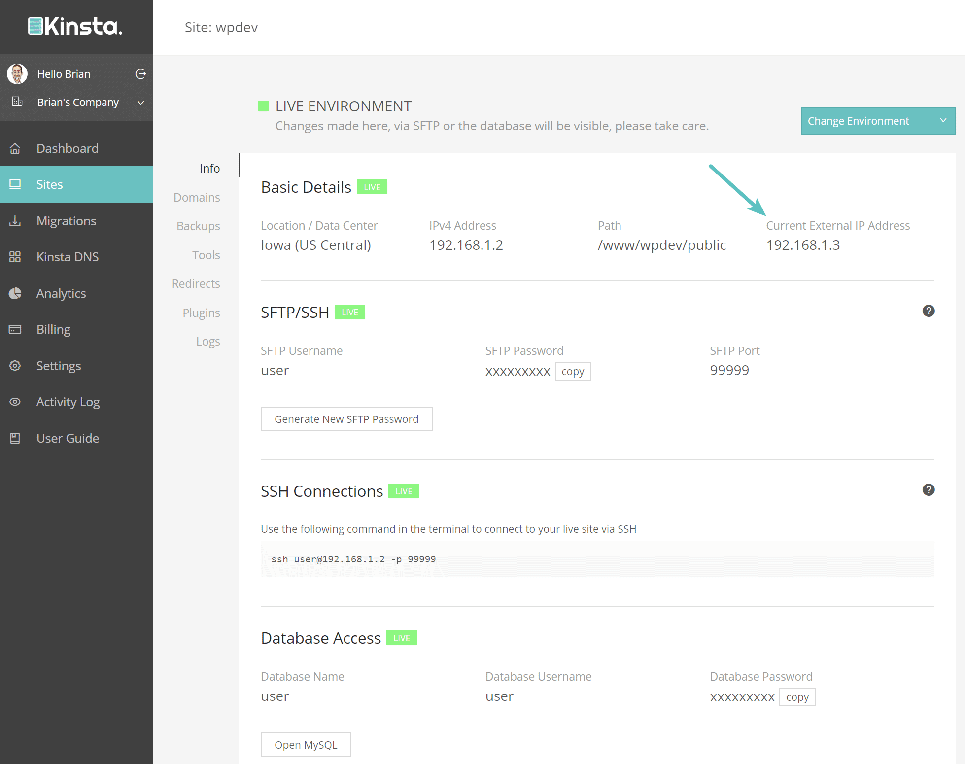 my external ip address and port