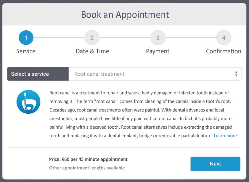 Book an appointment in WordPress (Img src: EDD bookings)