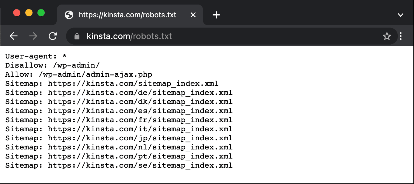 Voorbeeld van een robots.txt bestand