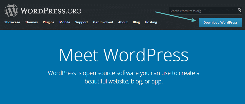 Download the most recent copy of WordPress