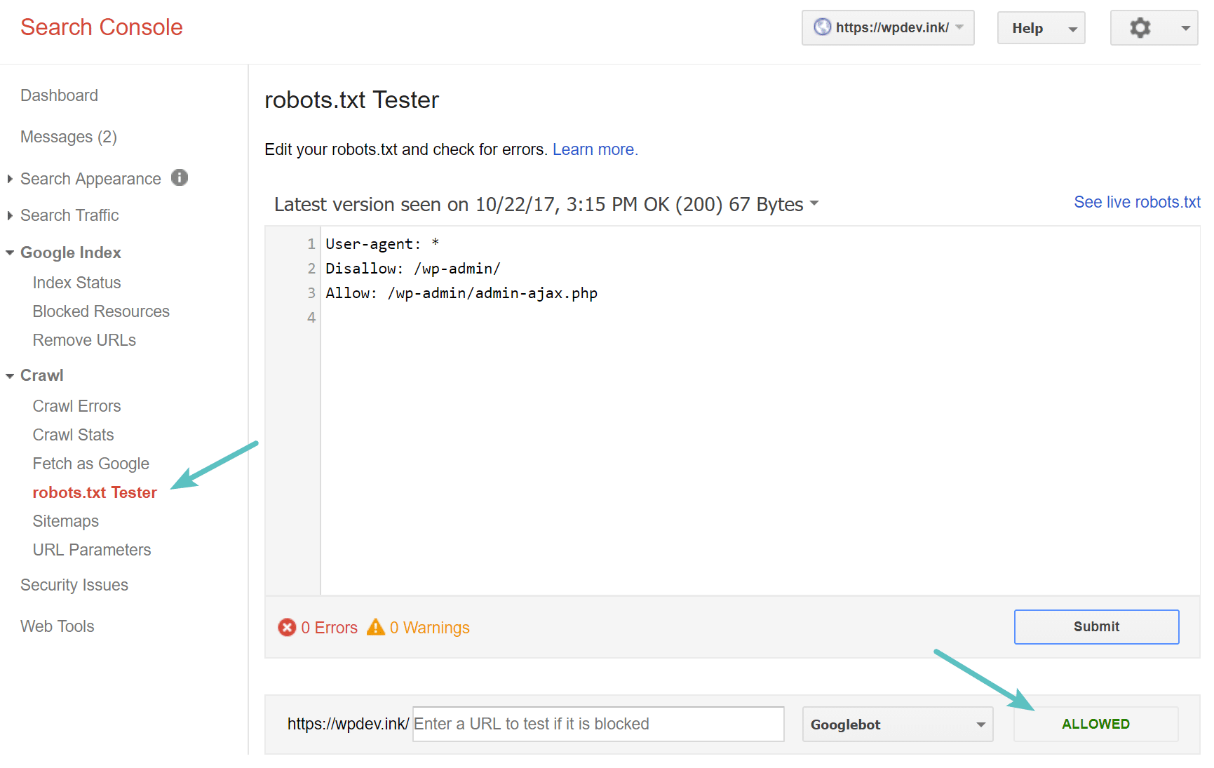 robots txt no index