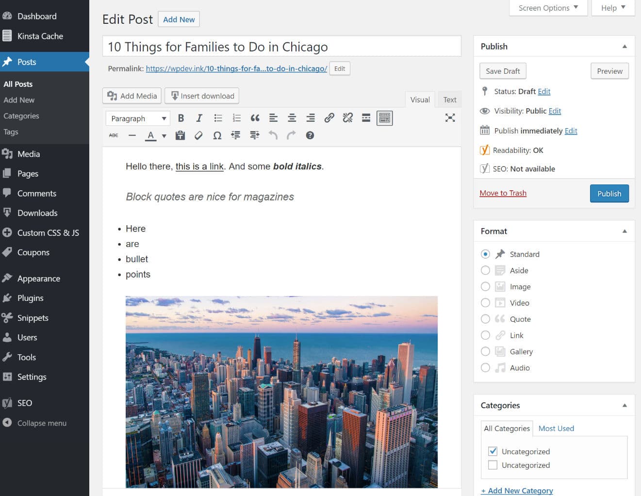 Editor de WordPress 