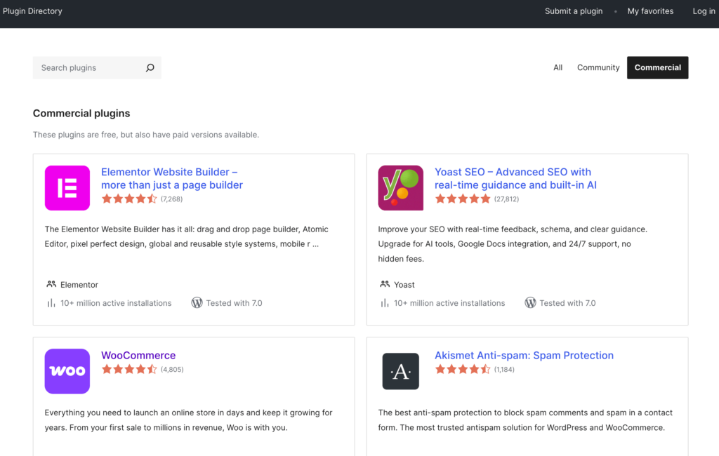 WordPress plugin repository