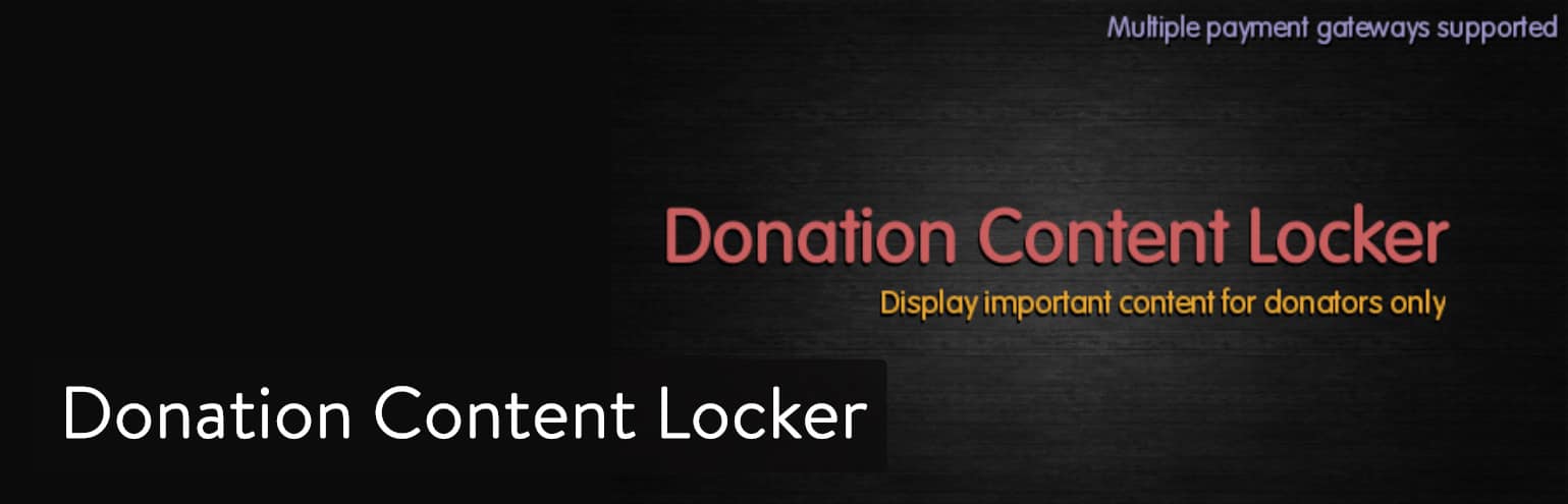 Donation Content Locker WordPress plugin