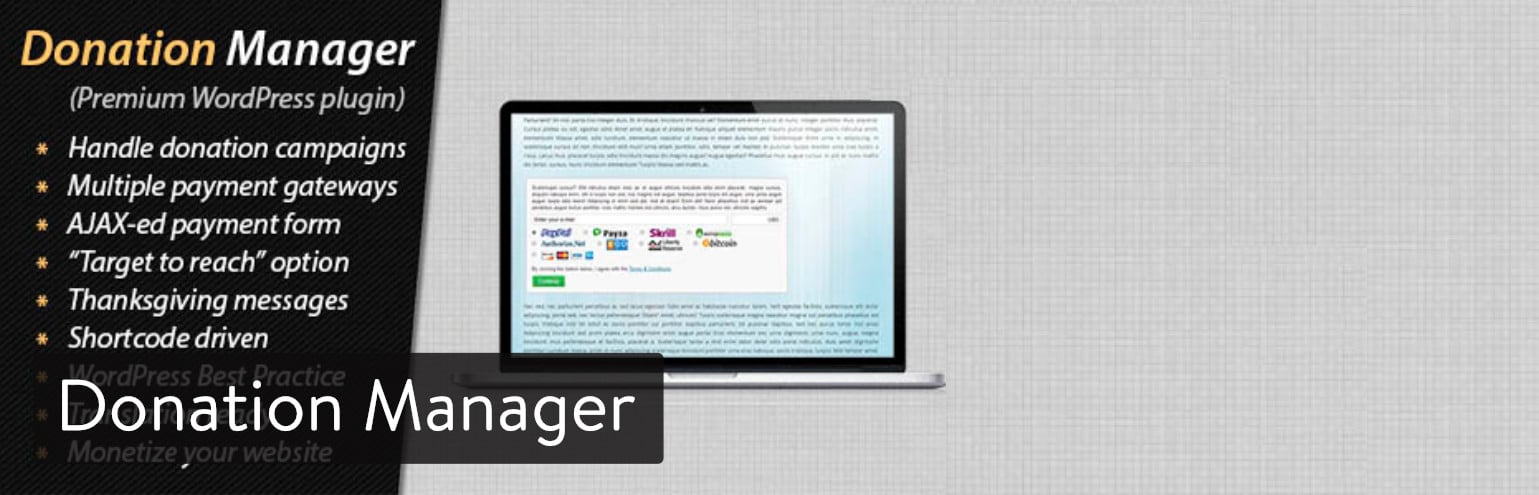 Donation Manager WordPress plugin