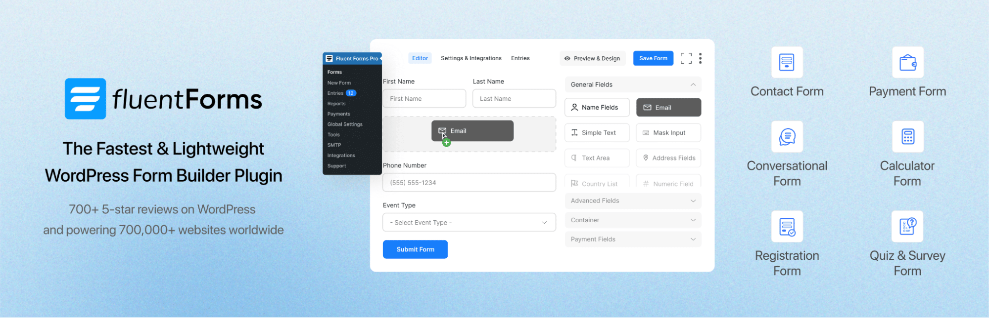 Fluent Forms WordPress plugin.