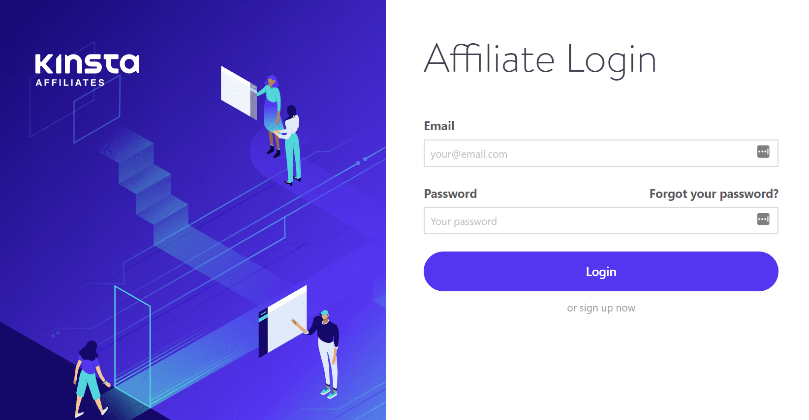 Inloggning – Kinsta affiliate-program