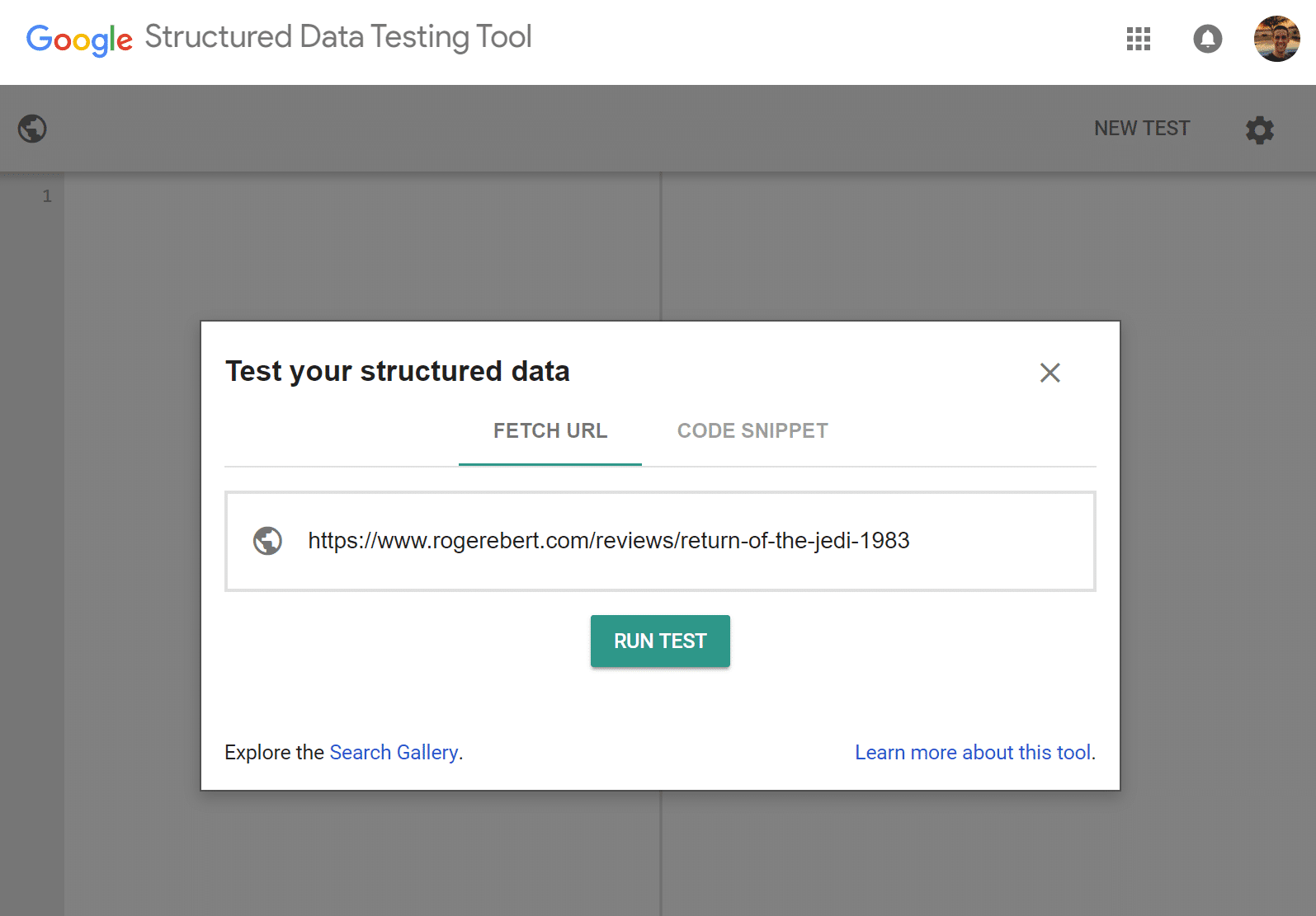 Google Structured Data Testing Tool