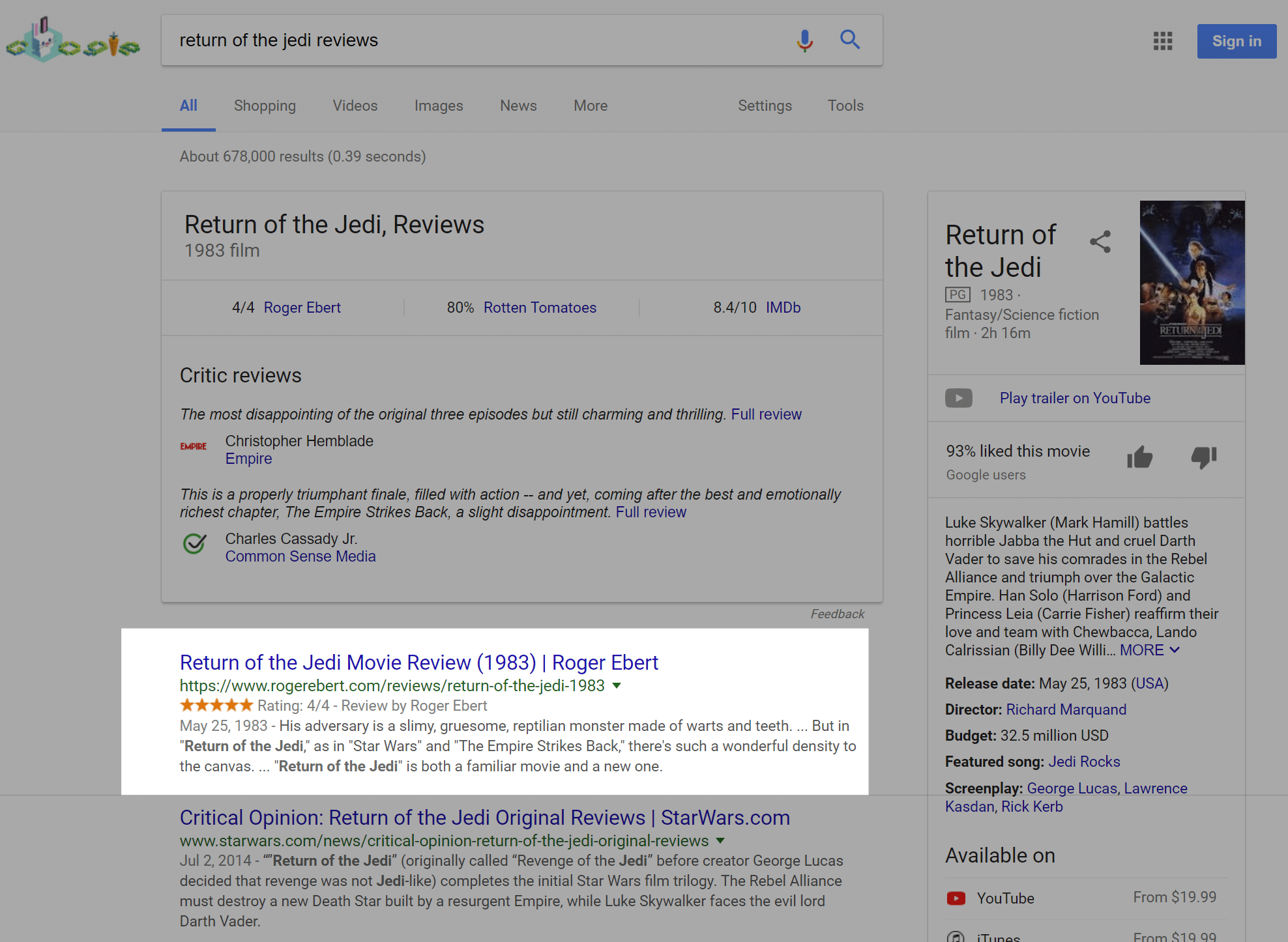 Schema in SERPs