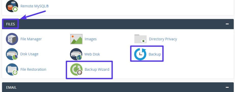 How to back up your site with cPanel