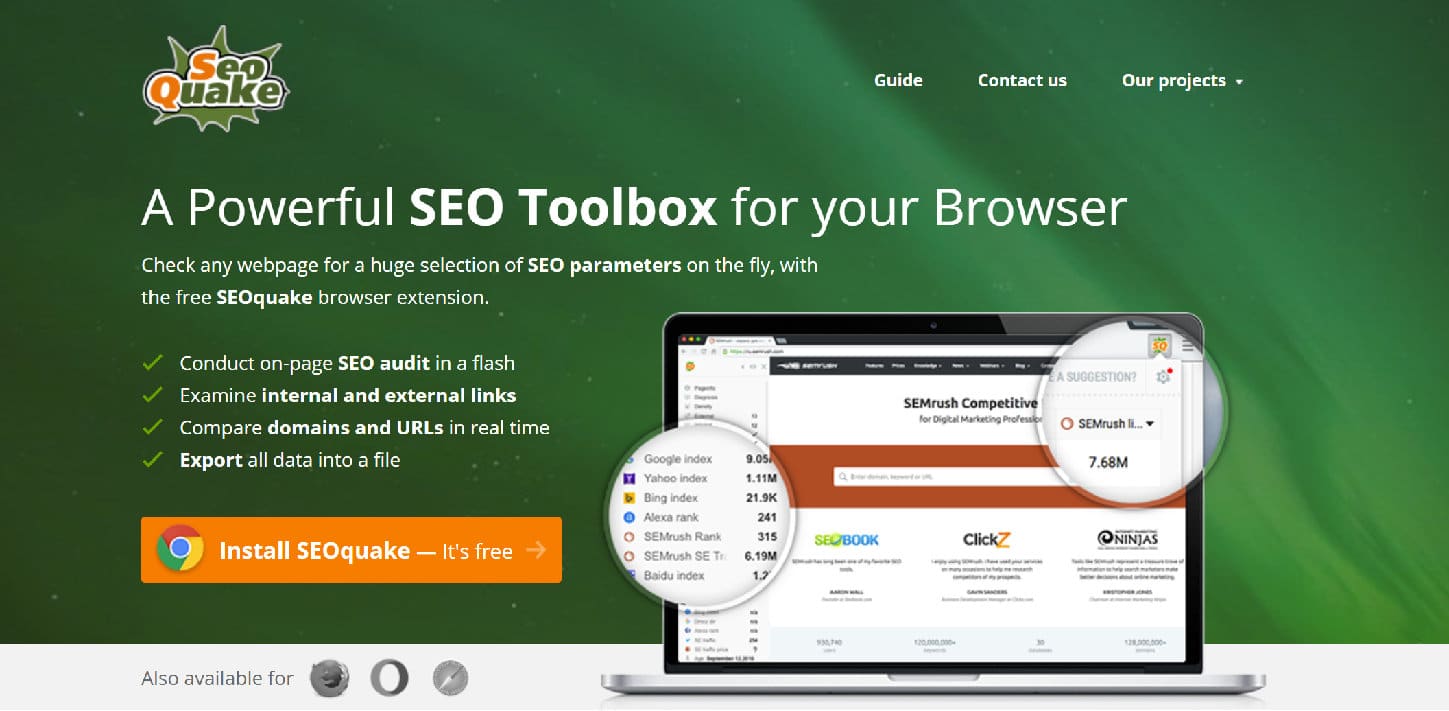 SEOquake tool