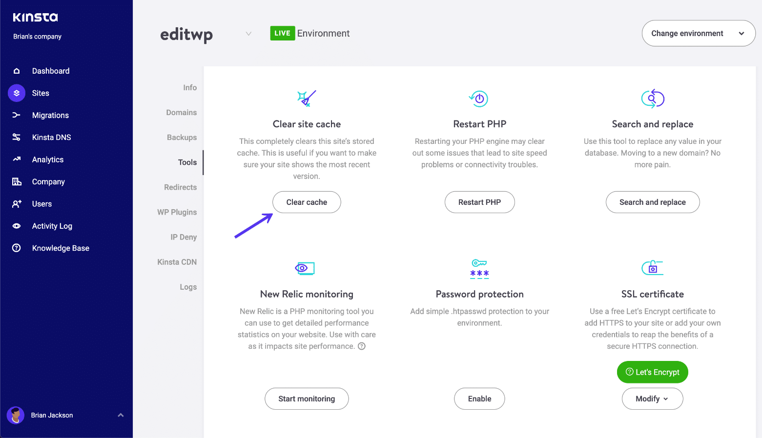 Clear WordPress cache