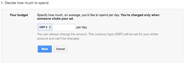 Orçamento do Google AdWords