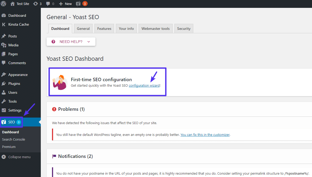 如何訪問Yoast SEO配置嚮導