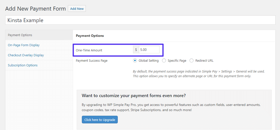 Payment amount